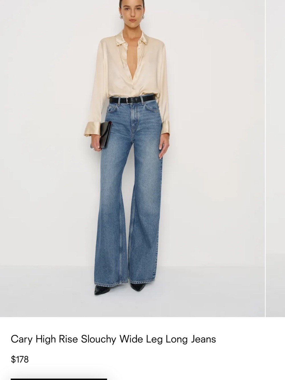 Reformation Cary High-Rise Slouchy Wide-Leg Jeans